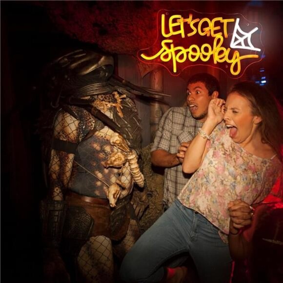 Halloween Neon Sign Let's Get Spooky Neon Lights for Halloween Decoration Spider - Picture 5 of 6